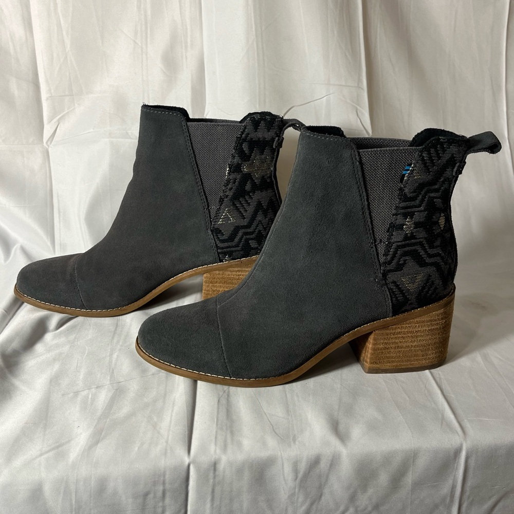 Toms Esme Forged Iron Grey & Jacquard Boots | 10 - Picture 6 of 14